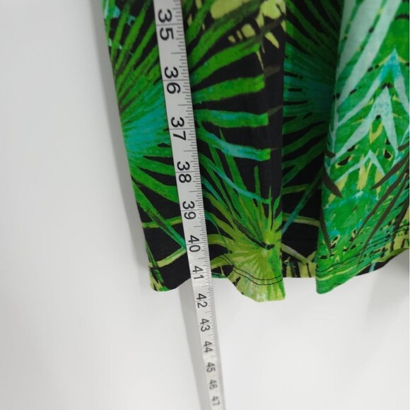 Michael Lauren Derby Wide-Leg Pants Jungle Green Modal Pull-One Tropical Large - Picture 11 of 13